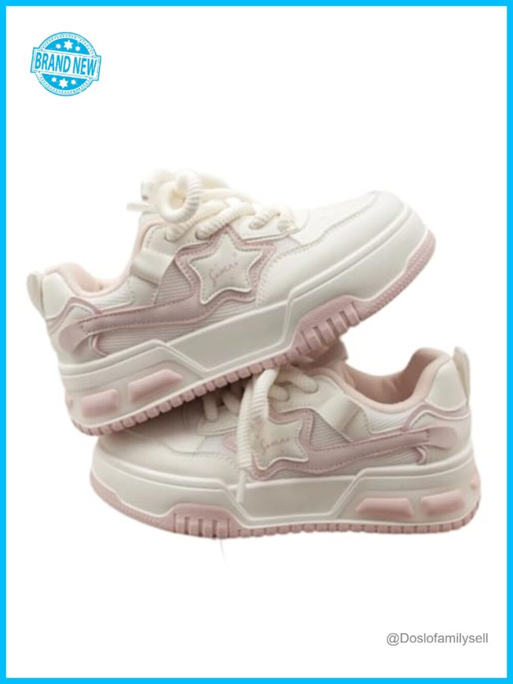 Women Platform Chunky Sneakers Breathable Slip Resistant Walking Shoes